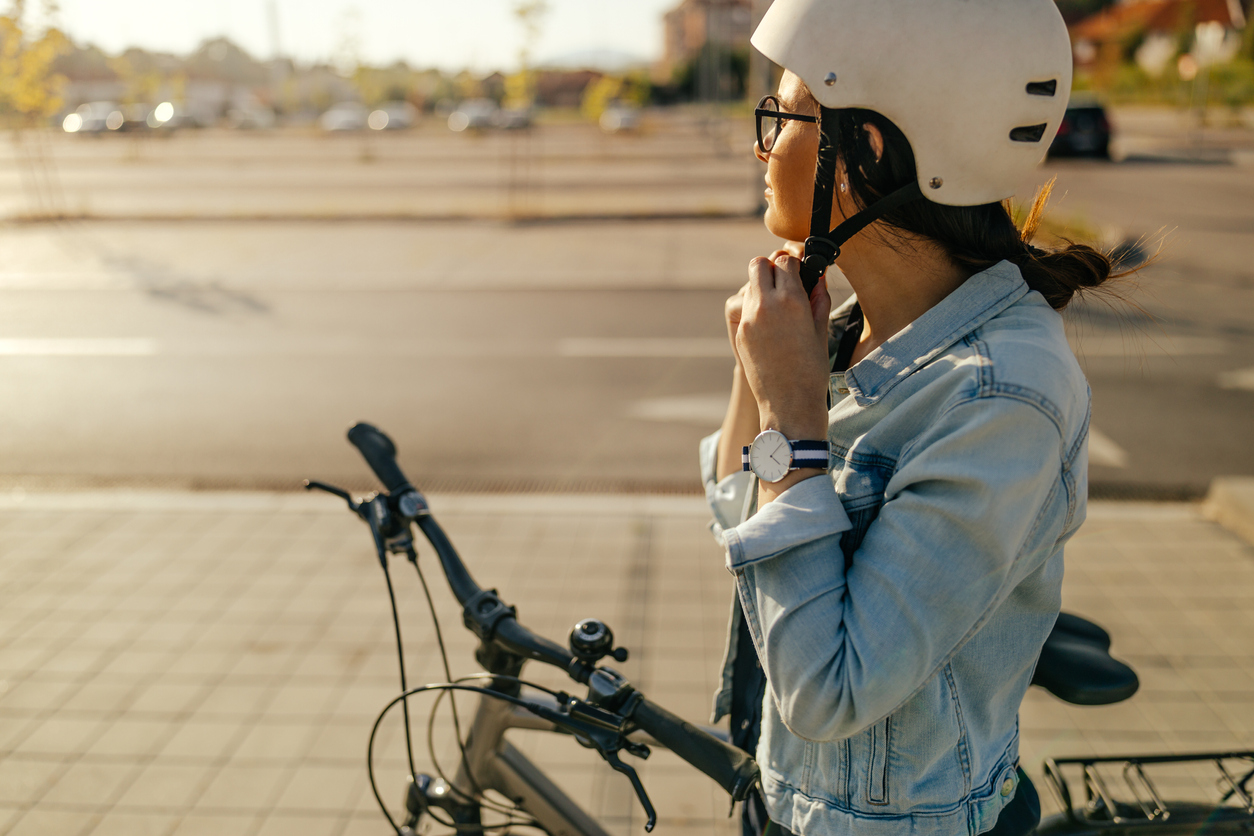 Bicyclists in Los Angeles.