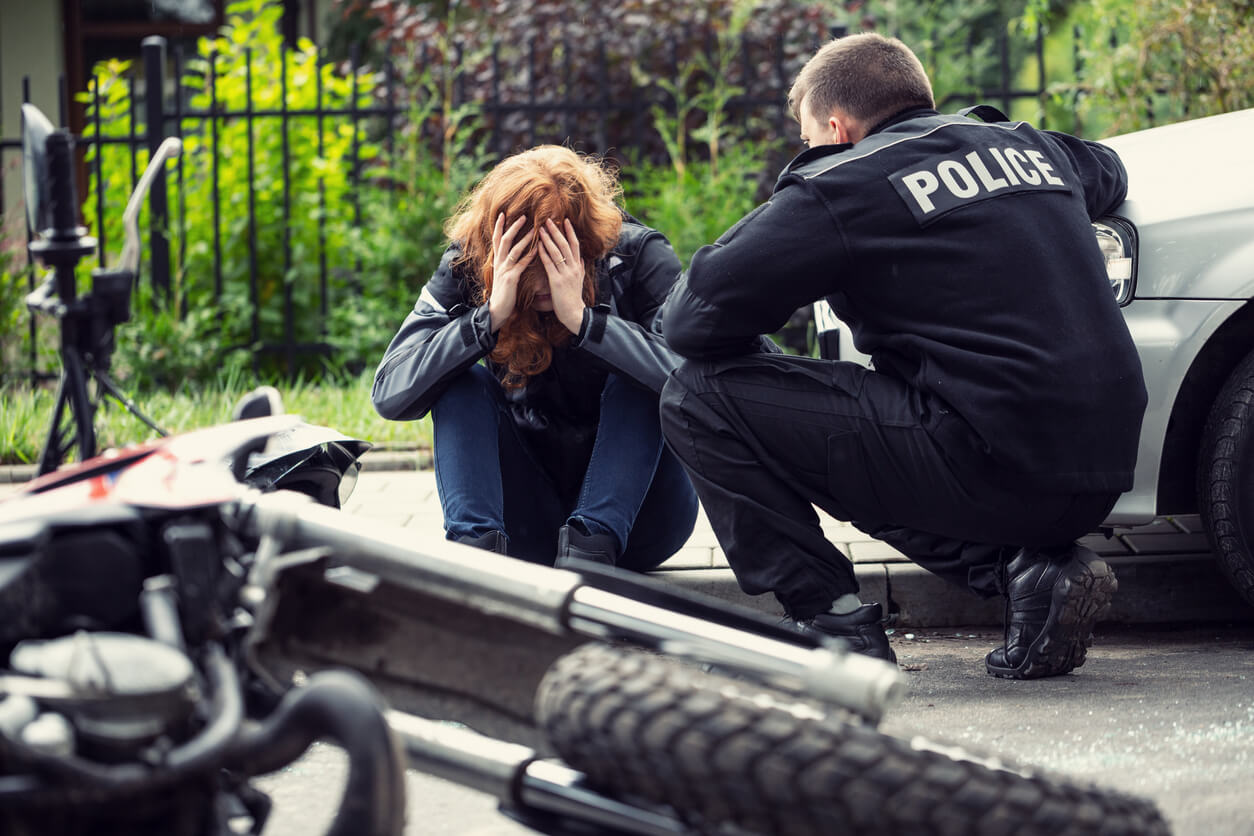 woman in accident