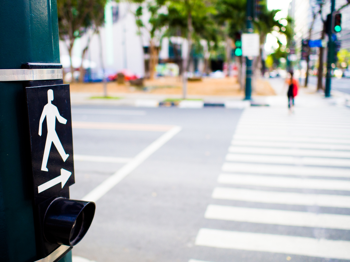 pedestrian crossing street