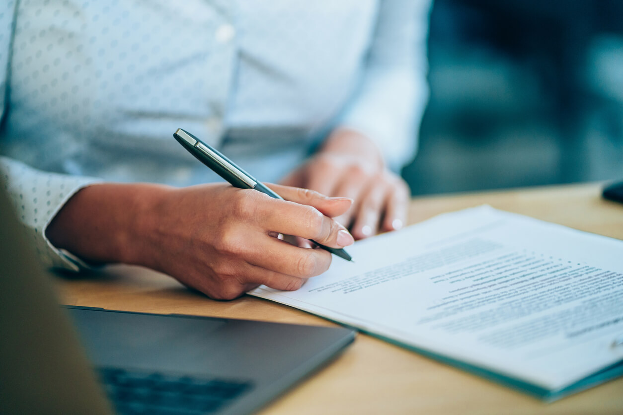 man filing insurance claim